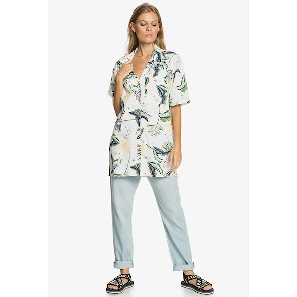 Košeľa Roxy Caravan Of Sun snow white large praslin 2021 - 5