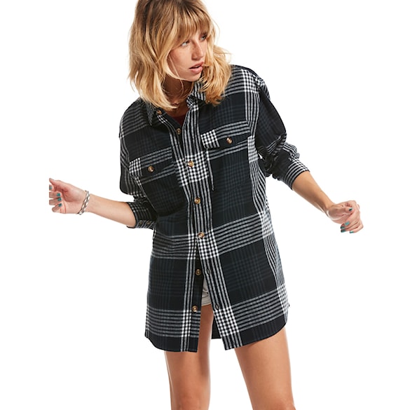 Shirt Roxy Let It Go Flannel anthracite hallo plaid 2023 - 5