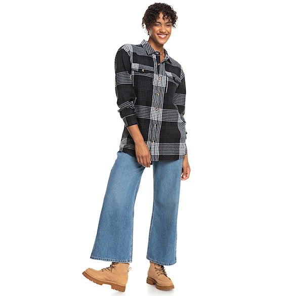 Shirt Roxy Let It Go Flannel anthracite hallo plaid 2023 - 8