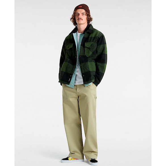 Košile Vans Denby Fuzzy Shacket black/loden green 2024 - 4