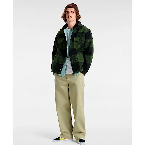 Košile Vans Denby Fuzzy Shacket black/loden green 2024 - 4
