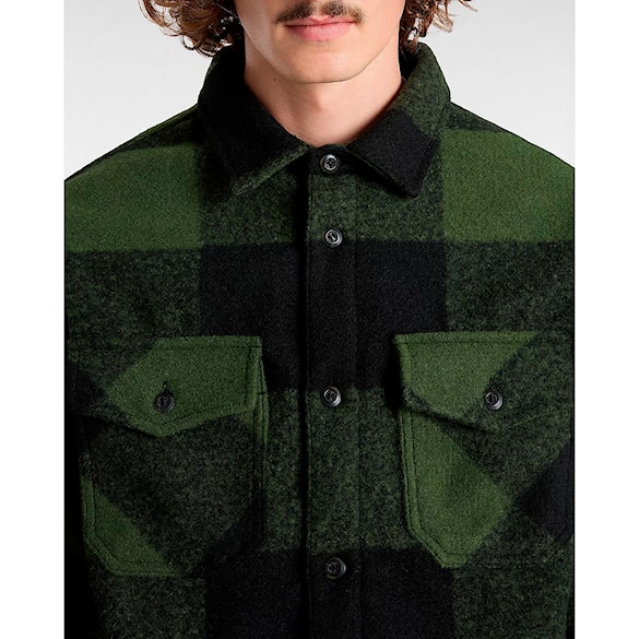 Košile Vans Denby Fuzzy Shacket black/loden green 2024 - 5