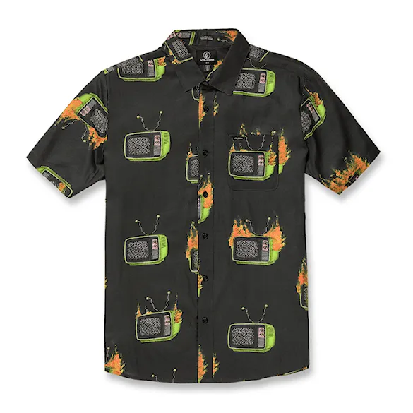 Košeľa Volcom Justin Hager Woven SS black 2023 - 1