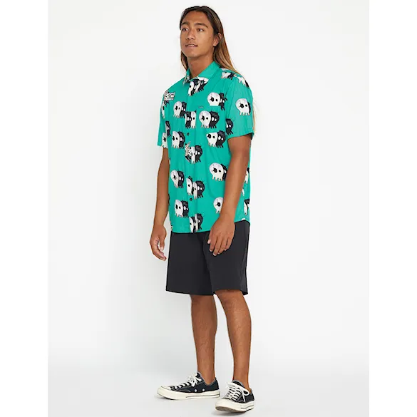 Shirt Volcom Entertainment Pepper SS scrubs green 2023 - 8