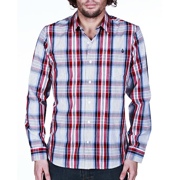 Košile Volcom X Factor Pl. Ls red - 1
