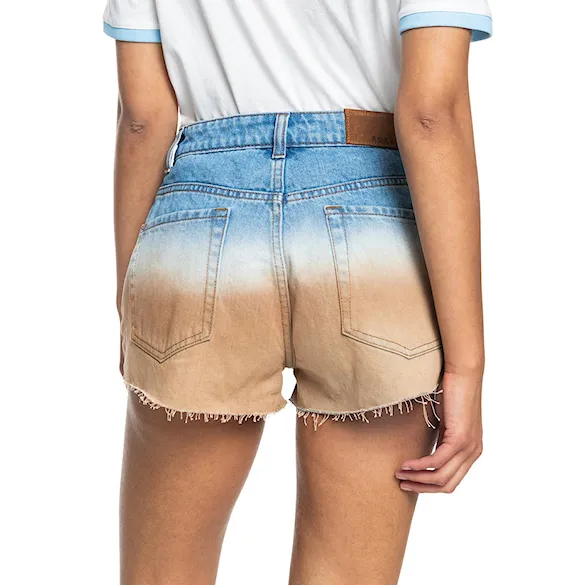 Szorty Roxy Call Me Now Mid cool blue toast denim degreade 2022 - 3