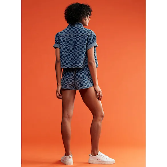 Kraťasy Roxy New Impossible Printed Mid mood indigo sol power 2023 - 7
