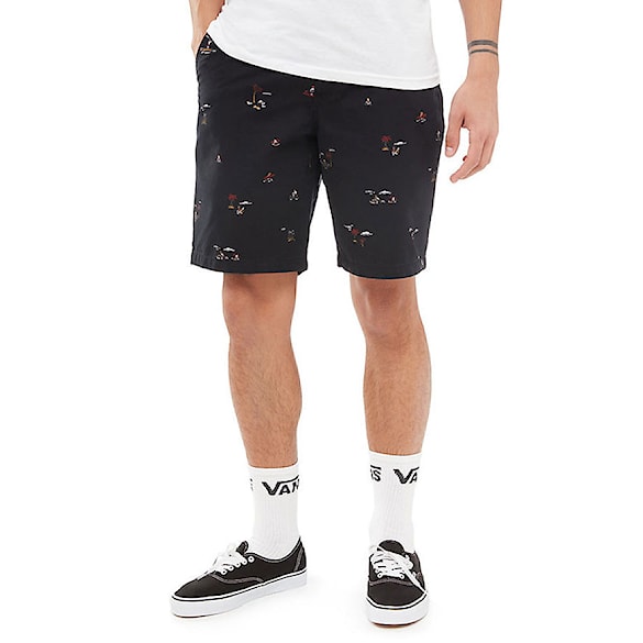 Zimní kraťasy Vans Authentic Printed black tres palmas 2018 - 1