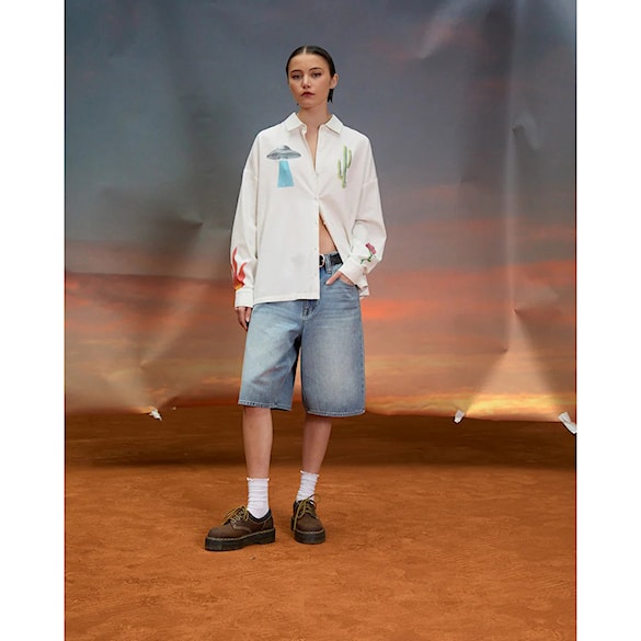 Shorts Volcom Wms Beeggy Denim Shorts dusty blue wash 2026 - 4