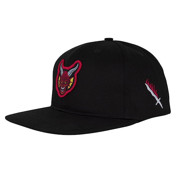 Cap Santa Cruz Skateboards Stranger Things Hellfire Club Snapback Structured black 2025 - 2