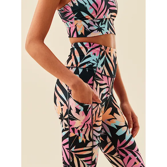 Fitness legíny Roxy Heart Into It Ankle Legging PT anthracite zebra jungle 2023 - 13