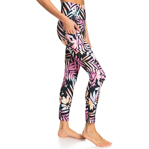 Fitness legíny Roxy Heart Into It Ankle Legging PT anthracite zebra jungle 2023 - 2