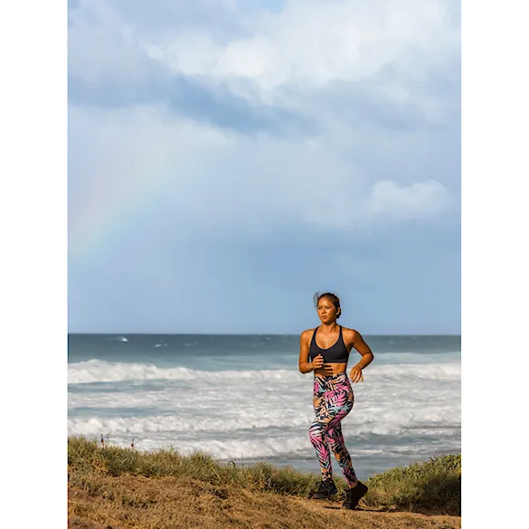 Fitness legíny Roxy Heart Into It Ankle Legging PT anthracite zebra jungle 2023 - 8