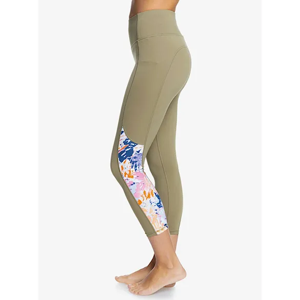 Fitness legíny Roxy Runway Circle Capri II covert green 2021 - 2