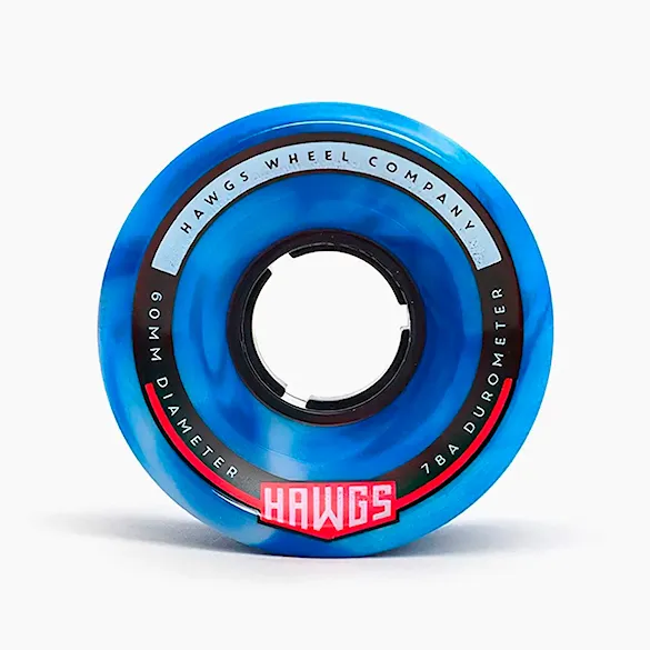 Longboard kolečka Hawgs Chubby blue/white swirl - 2