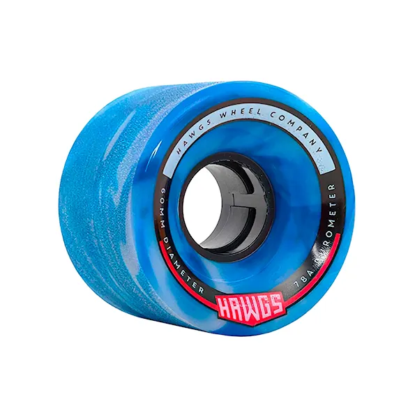 Longboard kolečka Hawgs Chubby blue/white swirl - 1