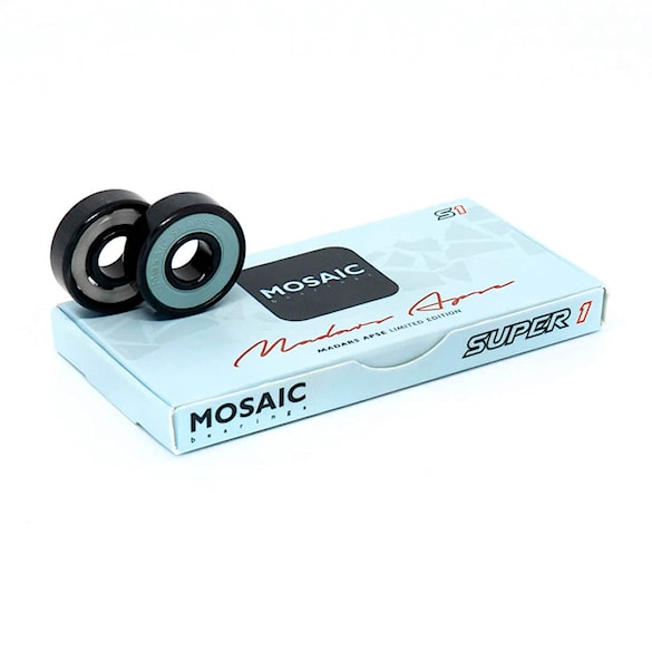 Skateboard ložiska Mosaic Company Super 1 Madars Apse Abec 7 black/blue/white - 1