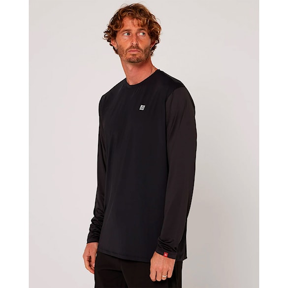 Lycra Follow Hybrid Tee L/S charcoal/black 2026 - 3