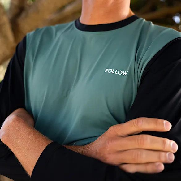 Lycra Follow Water Raglan 3/4 black/olive 2026 - 11