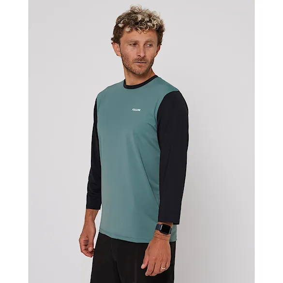 Lycra Follow Water Raglan 3/4 black/olive 2026 - 3