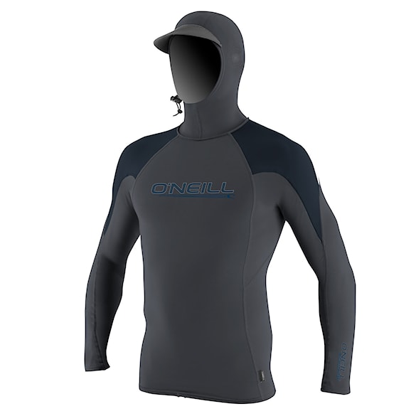 Lycra O'Neill Premium Skins O'zone L/S Rash Guard W/Hood graphite/slate/white 2025 - 1