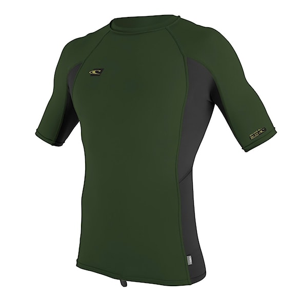 Lycra O'Neill Premium Skins S/S Rash Guard dark olive/black/dark olive 2021 - 1