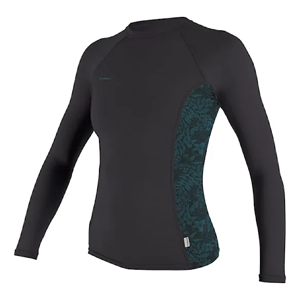Lycra O'Neill Wms Hyperfreak Skins L/S Rash Guard temperedsteel/shaded island sky 2026 - 1