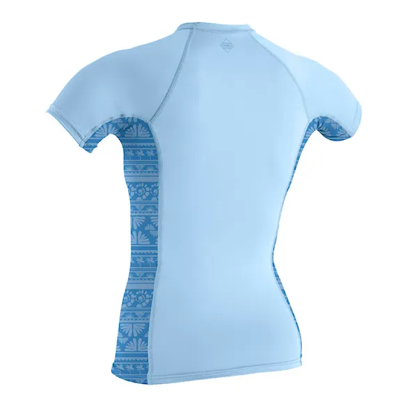 Lycra O'Neill Wms Hyperfreak Skins S/S Rash Guard chambray blue/surf abstract 2026 - 2