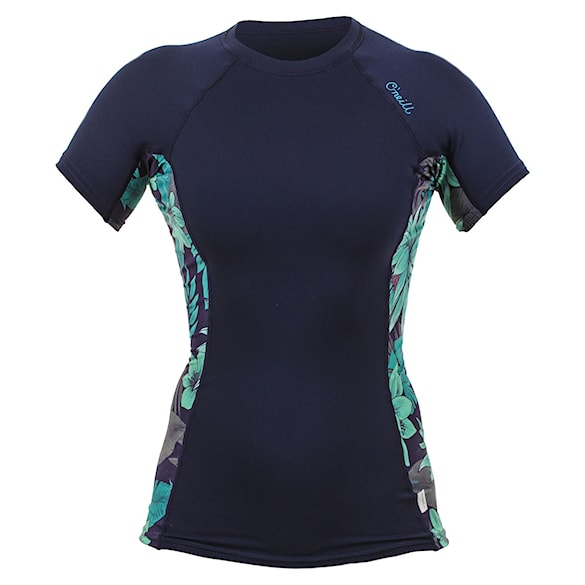 Lycra O'Neill Wms Side Print S/S Rash abyss/faro 2019 - 1