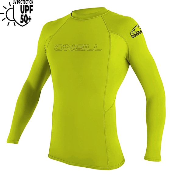 Lycra O'Neill Youth Basic Skins L/S Rash Guard lime 2026 - 1