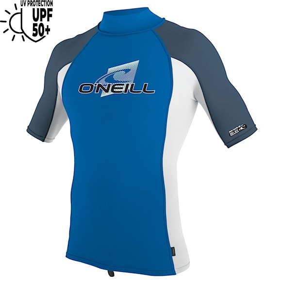 Lycra O'Neill Youth Premium Skins S/S Rash Guard ocean/white/copen blue 2024 - 1