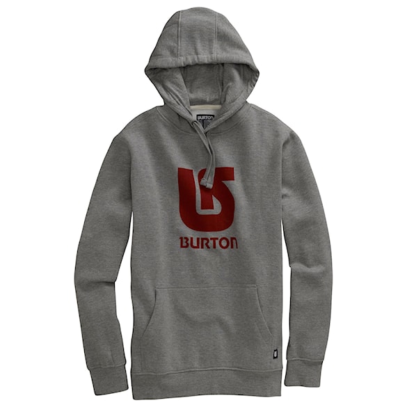 Bike mikina Burton Logo Vertical P. heather grey - 1