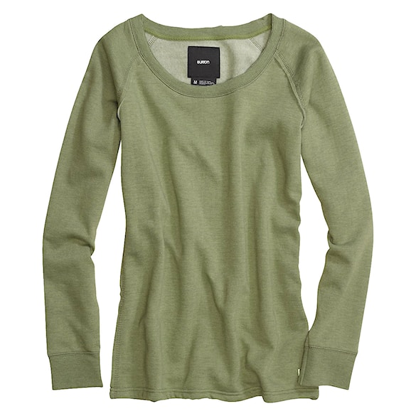 Bike mikina Burton Nordic Pullover Crew heather weeds 2013 - 1