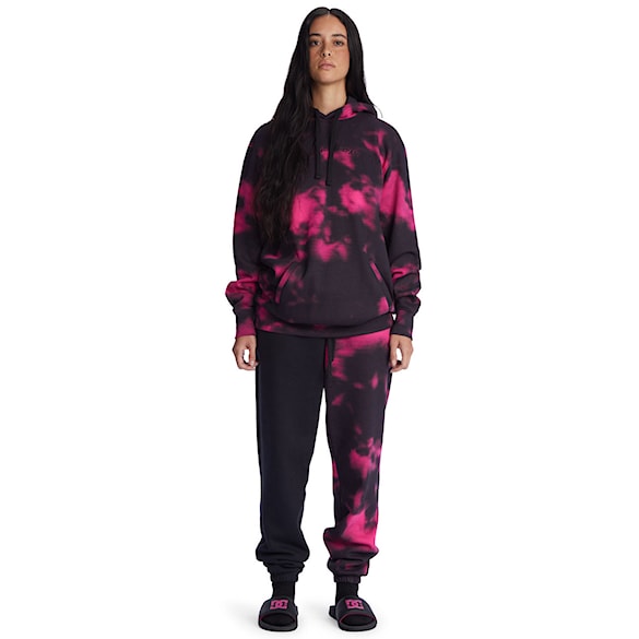 Mikina DC Cloudy Hoodie black/fuchsia halftone smoke 2022 - 4
