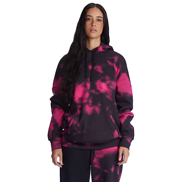 Mikina DC Cloudy Hoodie black/fuchsia halftone smoke 2022 - 1