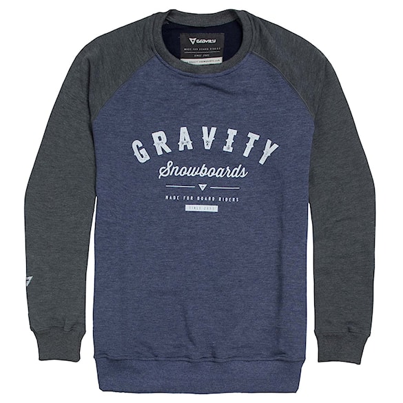 Bike mikina Gravity Jeremy Crew indigo heather 2016 - 1