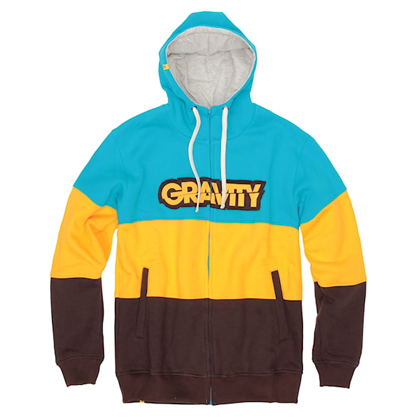 Bike mikina Gravity Contra turquoise/yellow 2013 - 1