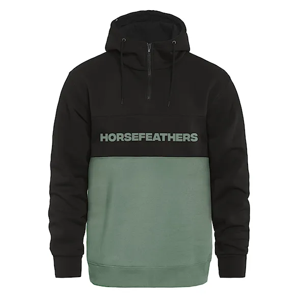 Hoodie Horsefeathers Fulton black/iceberg green 2025 - 1