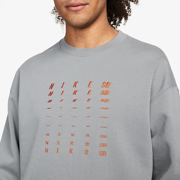 Mikina Nike SB Fleece Crew Fade GFX smoke grey 2023 - 3