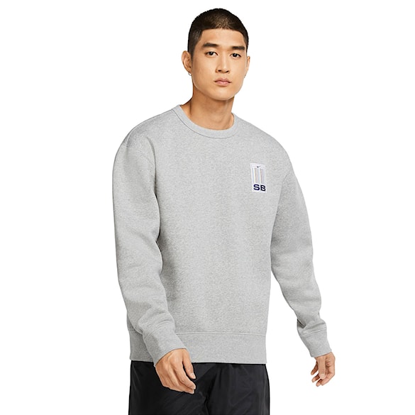 Bike bluza Nike SB Stripes Crew dk grey heather/white 2020 - 1
