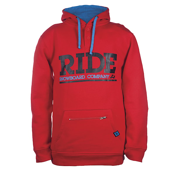 Bike mikina Ride Logo Pullover poppy red - 1