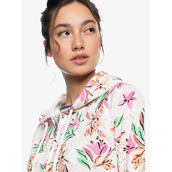 Mikina Roxy Dive Deep Hoodie snow white happy tropical 2024 - 3