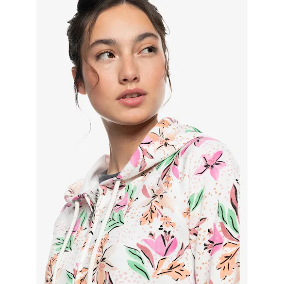 Mikina Roxy Dive Deep Hoodie snow white happy tropical 2024 - 3