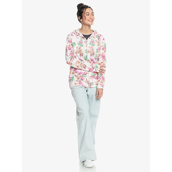 Mikina Roxy Dive Deep Hoodie snow white happy tropical 2024 - 7