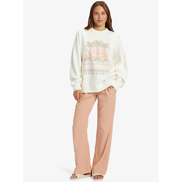 Bluza Roxy Lineup Oversized Crew F egret 2024 - 4