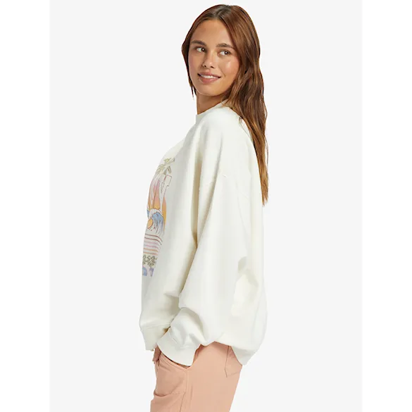 Bluza Roxy Lineup Oversized Crew F egret 2024 - 5