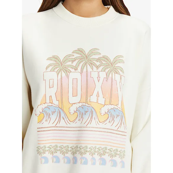 Bluza Roxy Lineup Oversized Crew F egret 2024 - 2