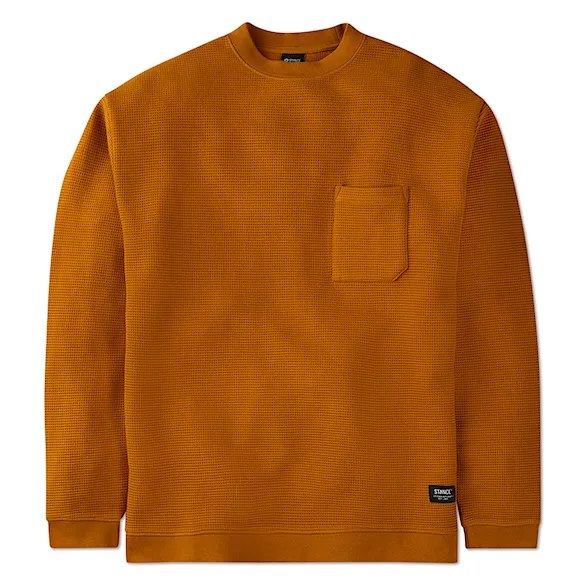 Mikina Stance Waffle Crewneck spice 2025 - 5