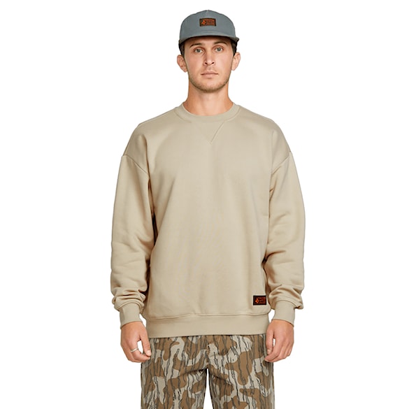 Mikina Volcom Operators Crew light khaki 2025 - 1