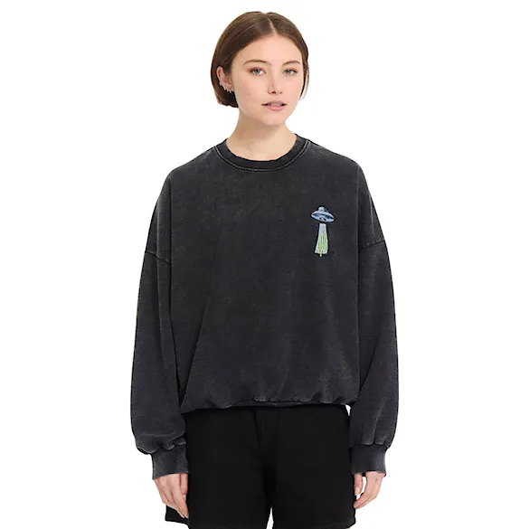 Mikina Volcom Wms FA Mickey Mason Crew vintage black 2026 - 1